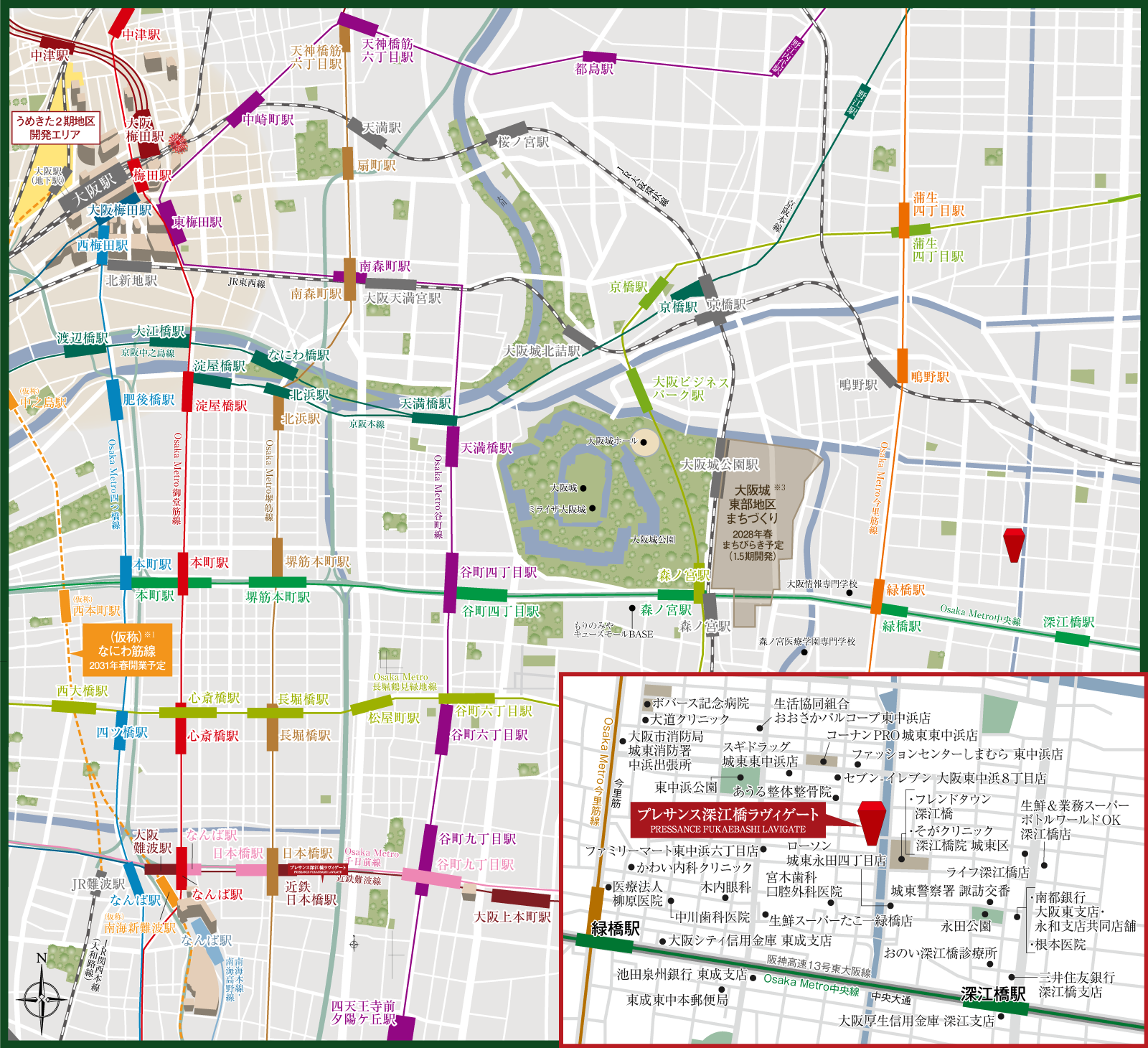 プレサンス深江橋ラヴィゲートロケーション
