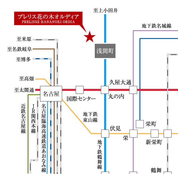 プレリス花の木オルディア 路線図