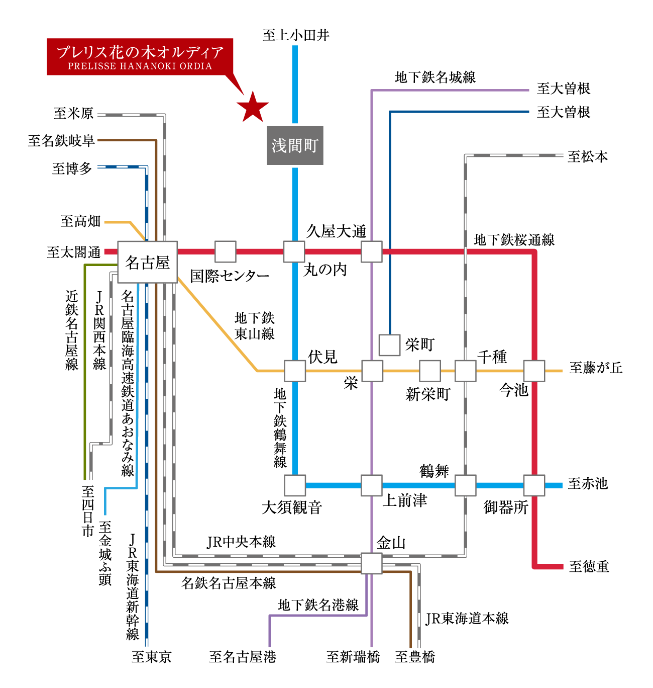 プレリス花の木オルディア 路線図