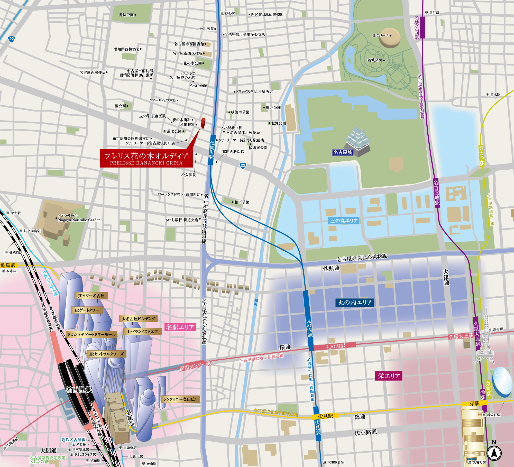 プレリス花の木オルディアロケーションマップ