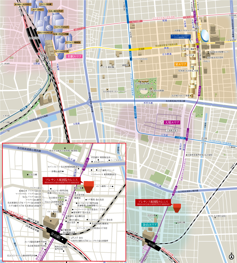 プレサンス東別院セレニス ロケーション