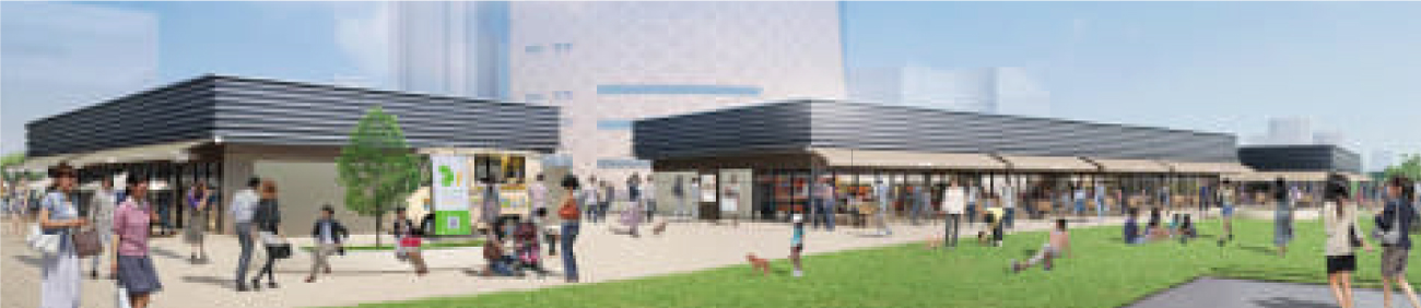 商業施設「なノにわ」完成イメージパース