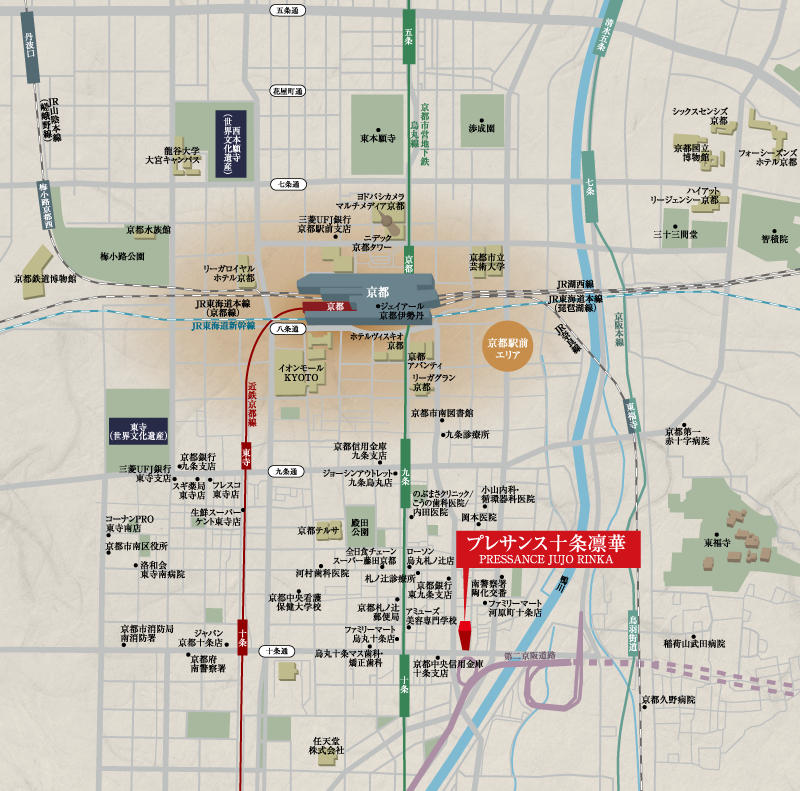 プレサンス十条凛華 ロケーション