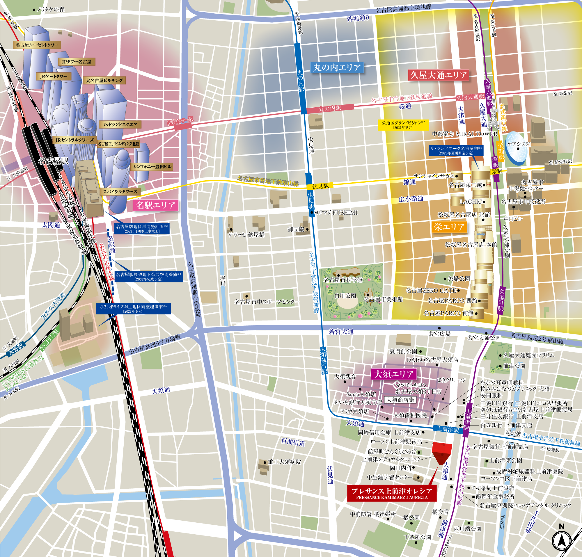 プレサンス上前津オレシア ロケーション