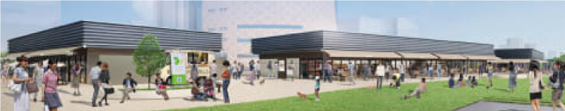 商業施設「なノにわ」完成イメージパース