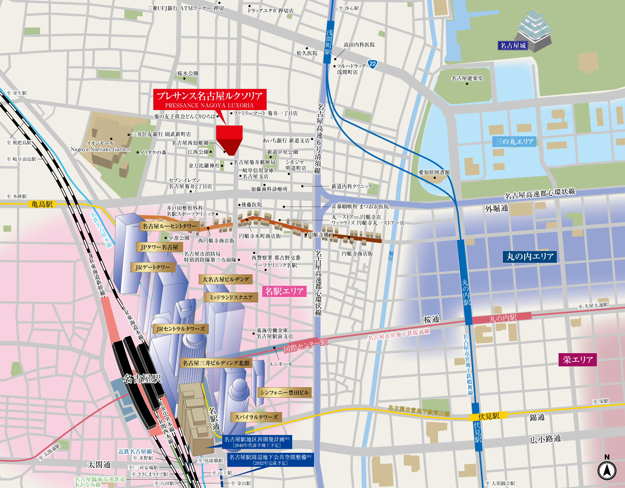 プレサンス名古屋ルクソリア ロケーション
