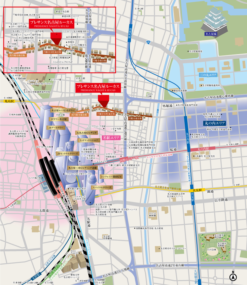 プレサンス名古屋ルーカス ロケーション