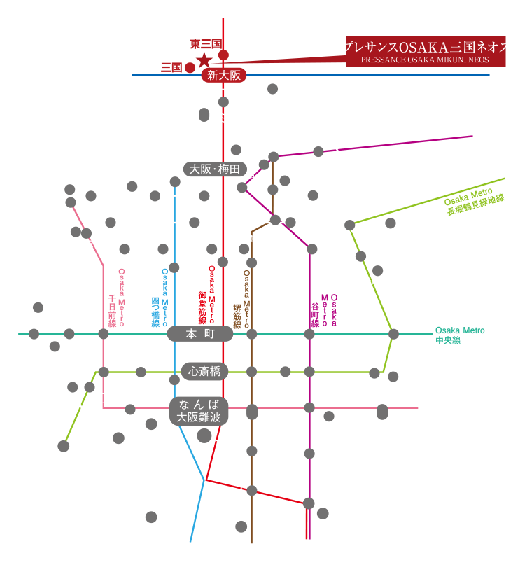 プレサンス難波マジョリティ 路線図