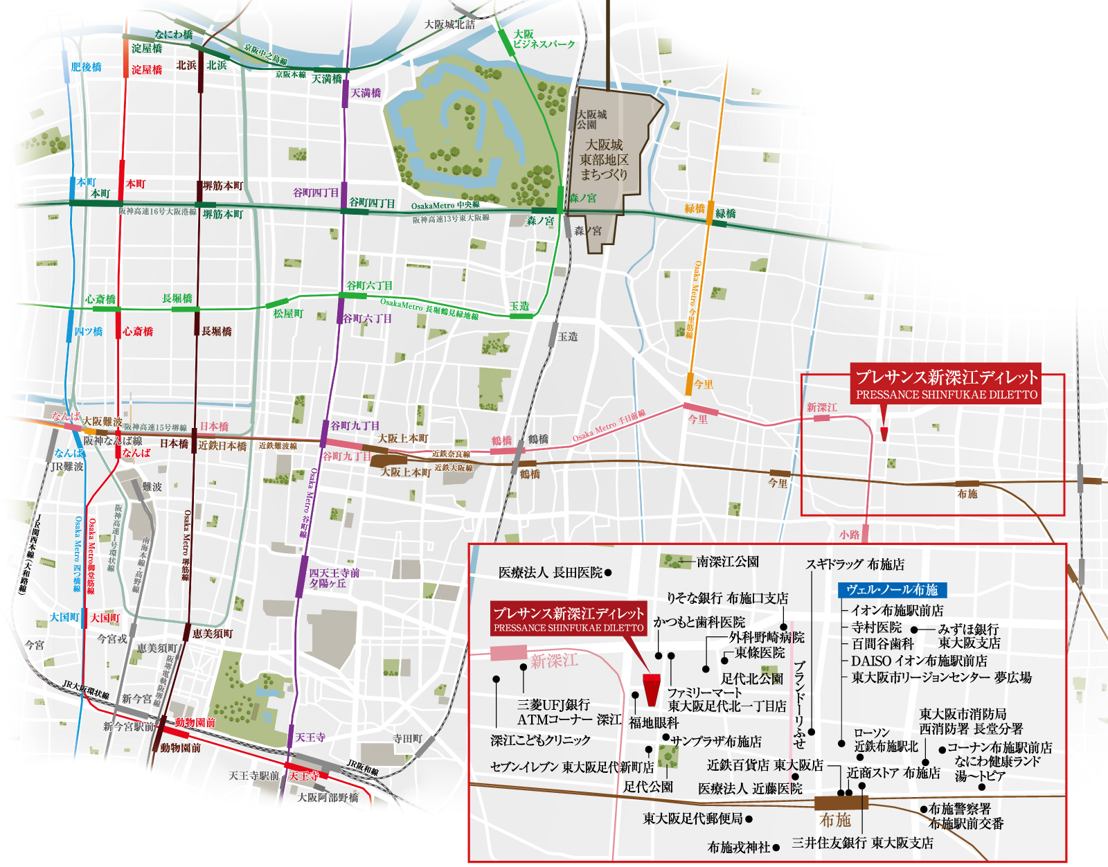 プレサンス新深江ディレットロケーション