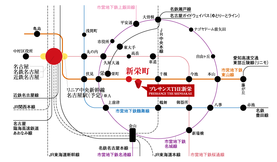 プレサンスTHE 新栄アクセス