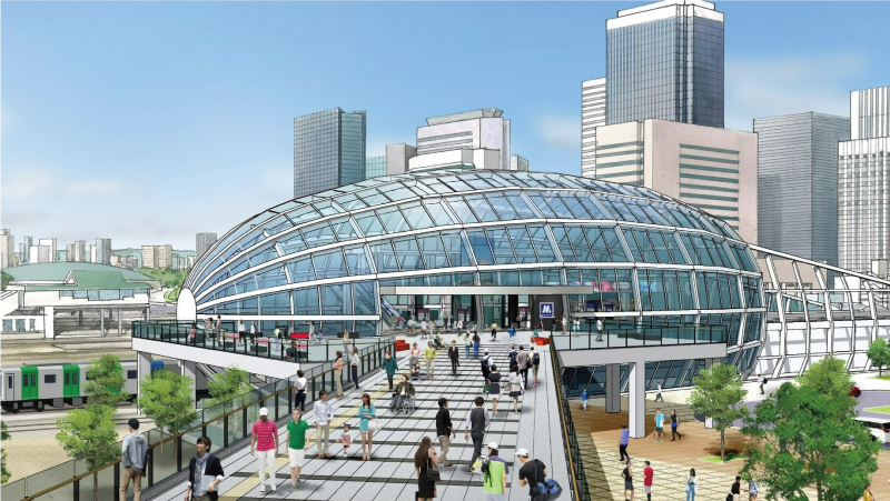 Osaka MetroHPより 新駅のデザインパース