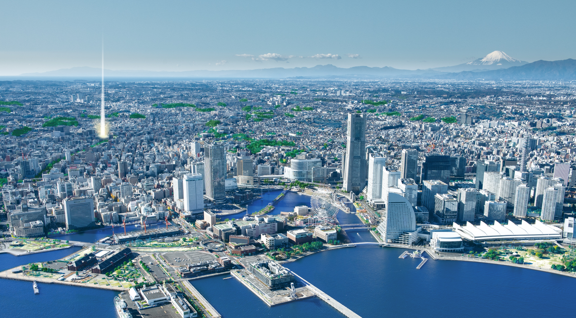 横浜みなとみらいエリア空撮